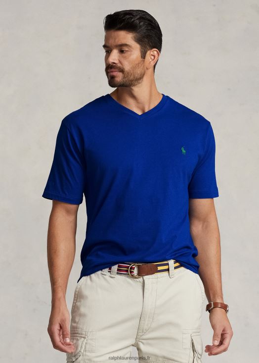 t-shirt col v en jersey 46T60T1846 Hommes Ralph Lauren étoile saphir