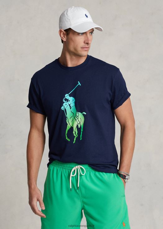 t-shirt coupe classique en jersey big pony 46T60T1136 Hommes Ralph Lauren marine de croisière
