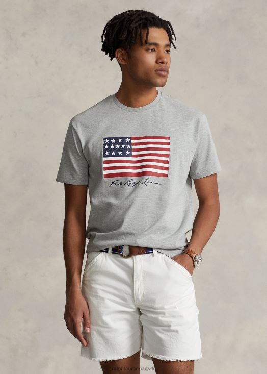 t-shirt coupe classique en jersey à drapeau 46T60T8542 Hommes Ralph Lauren andover bruyère