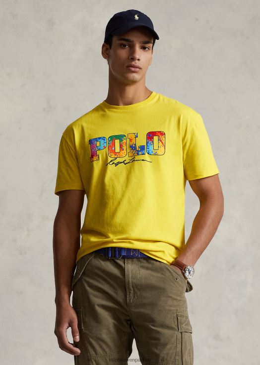 t-shirt coupe classique en jersey à logo 46T60T388 Hommes Ralph Lauren écrasement de citron