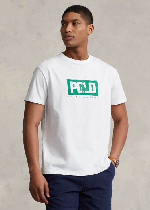 t-shirt coupe classique en jersey à logo 46T60T502 Hommes Ralph Lauren blanc