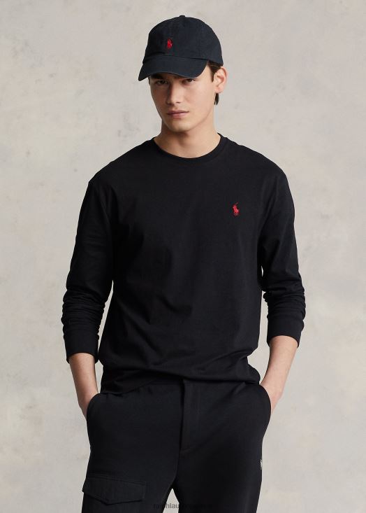 t-shirt coupe classique en jersey à logo 46T60T865 Hommes Ralph Lauren noir