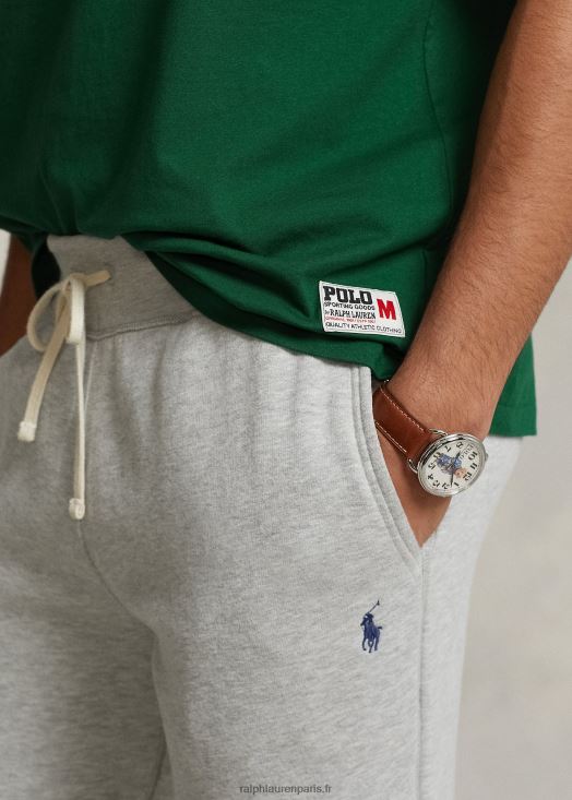 t-shirt coupe classique en jersey à logo empilé 46T60T335 Hommes Ralph Lauren nouvelle forêt