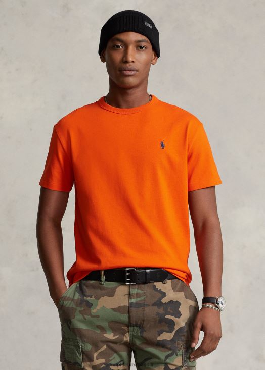 t-shirt coupe classique en jersey épais 46T60T234 Hommes Ralph Lauren voile orange