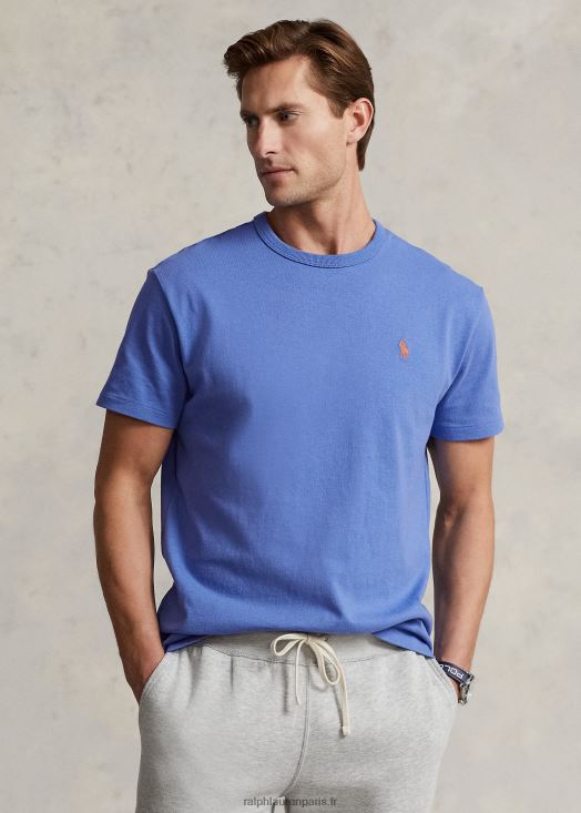t-shirt coupe classique en jersey épais 46T60T235 Hommes Ralph Lauren bleu pierre de maid