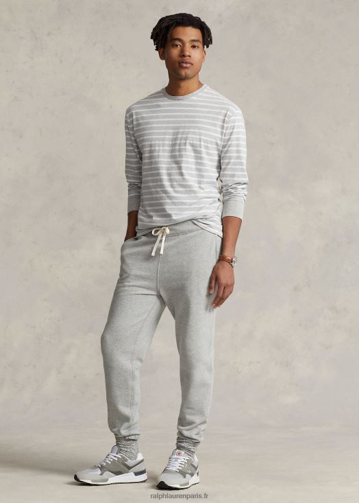 t-shirt coupe classique en jersey rayé 46T60T846 Hommes Ralph Lauren bruyère printanière/blanc