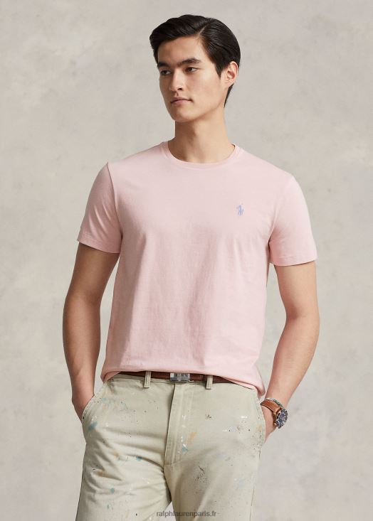 t-shirt en jersey à col ras du cou-toutes coupes 46T60T162 Hommes Ralph Lauren rose de surf