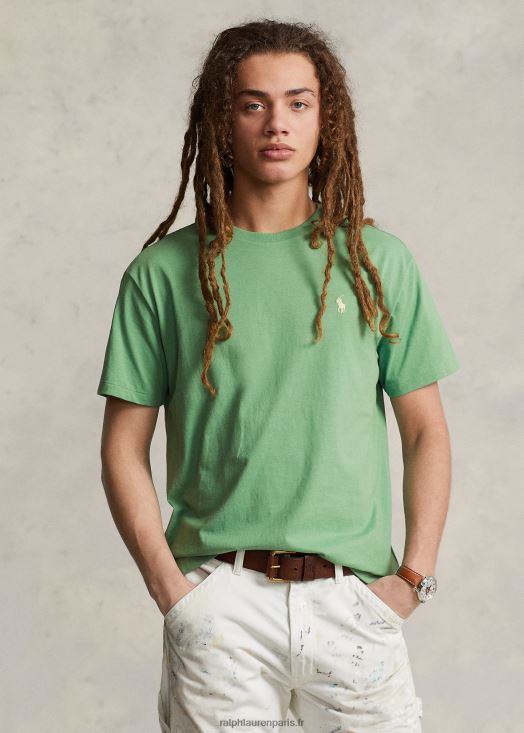 t-shirt en jersey à col ras du cou-toutes coupes 46T60T166 Hommes Ralph Lauren pistache