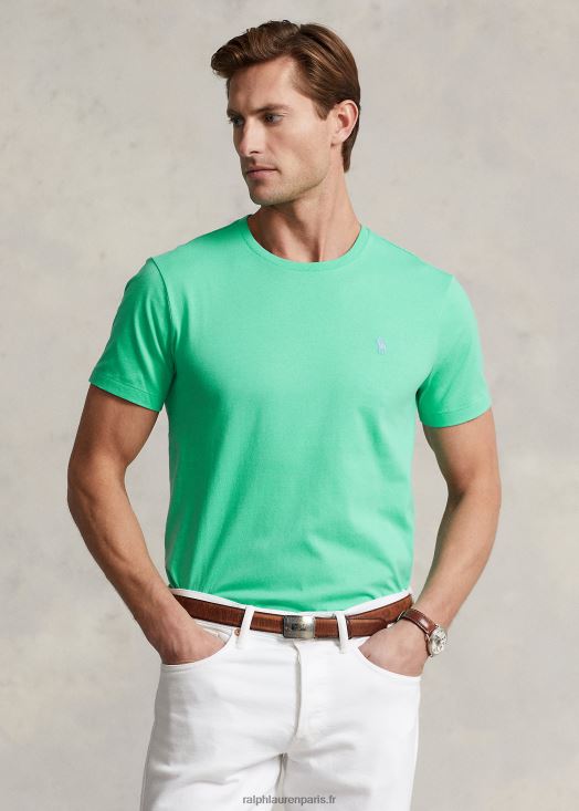 t-shirt en jersey à col ras du cou-toutes coupes 46T60T167 Hommes Ralph Lauren vert coucher de soleil