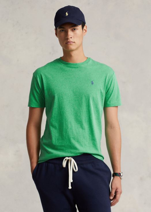 t-shirt en jersey à col ras du cou-toutes coupes 46T60T168 Hommes Ralph Lauren bruyère vert palmier