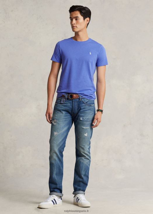 t-shirt en jersey à col ras du cou-toutes coupes 46T60T172 Hommes Ralph Lauren bleu