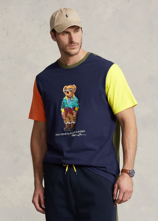t-shirt en jersey color-block polo bear 46T60T1328 Hommes Ralph Lauren croisière marine ours
