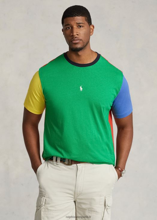 t-shirt en jersey colour-block 46T60T1407 Hommes Ralph Lauren tige multi