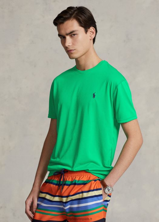 t-shirt en jersey de performance coupe classique 46T60T277 Hommes Ralph Lauren cabo vert