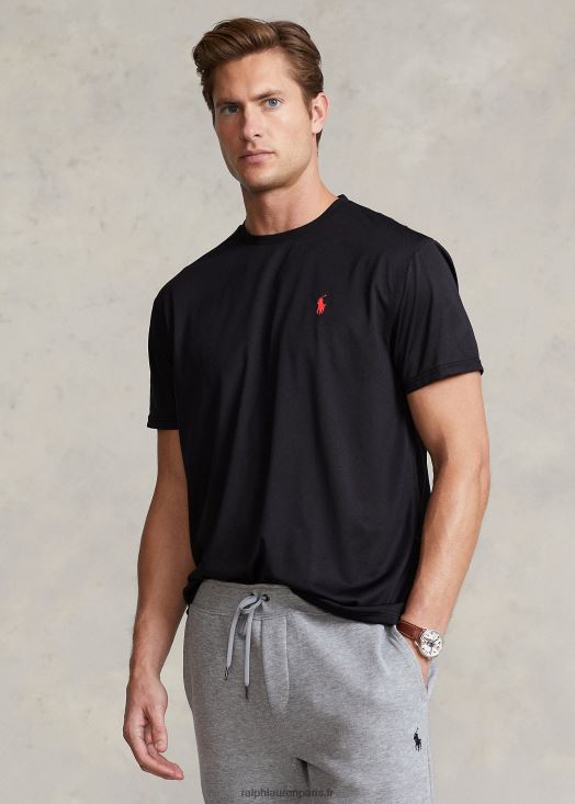 t-shirt en jersey de performance coupe classique 46T60T278 Hommes Ralph Lauren noir