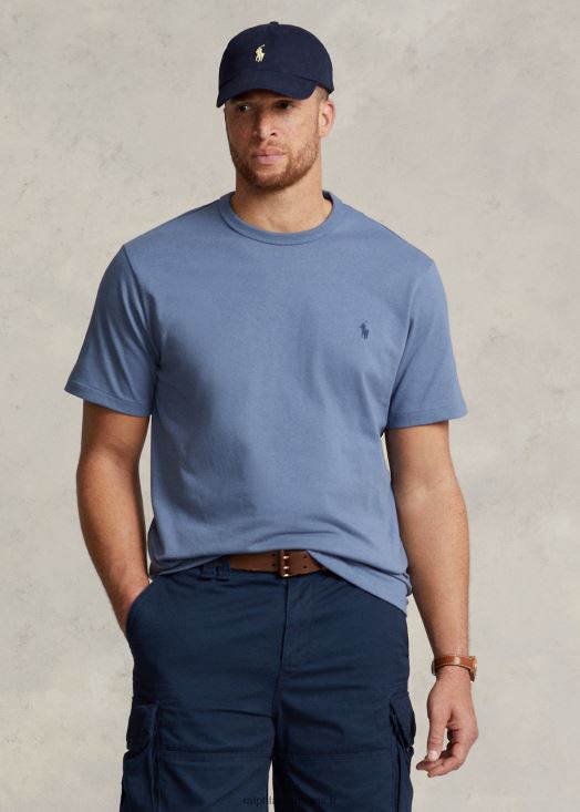 t-shirt en jersey épais 46T60T1454 Hommes Ralph Lauren bleu capri