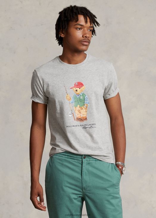 t-shirt en jersey polo bear coupe classique 46T60T8569 Hommes Ralph Lauren ours pêcheur de bruyère