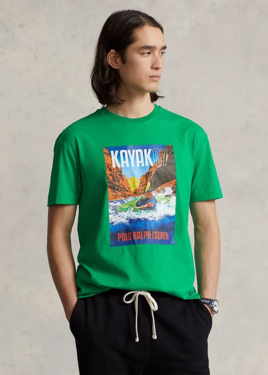 t-shirt graphique en jersey coupe classique 46T60T807 Hommes Ralph Lauren tige