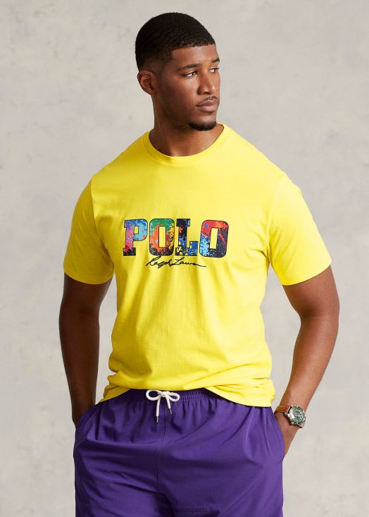 t-shirt à logo imprimé 46T60T1561 Hommes Ralph Lauren écrasement de citron