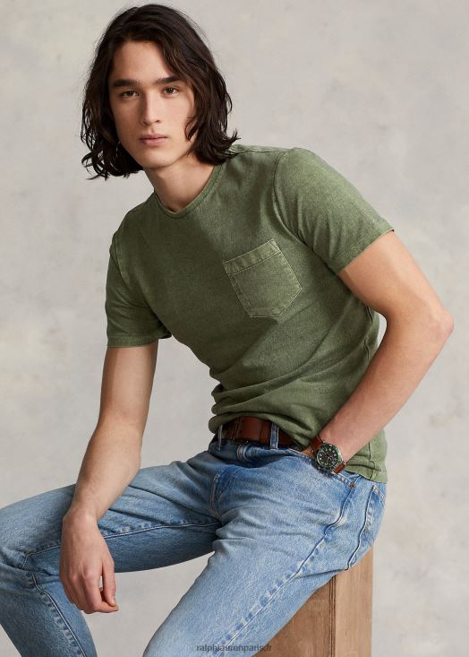 t-shirt personnalisé à poche en jersey coupe slim 46T60T347 Hommes Ralph Lauren sentier du jardin