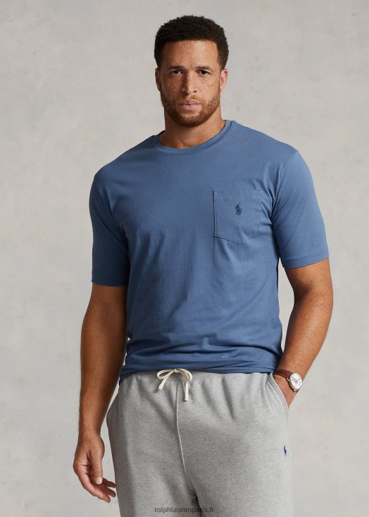 t-shirt à poche en jersey 46T60T1852 Hommes Ralph Lauren bleu carson