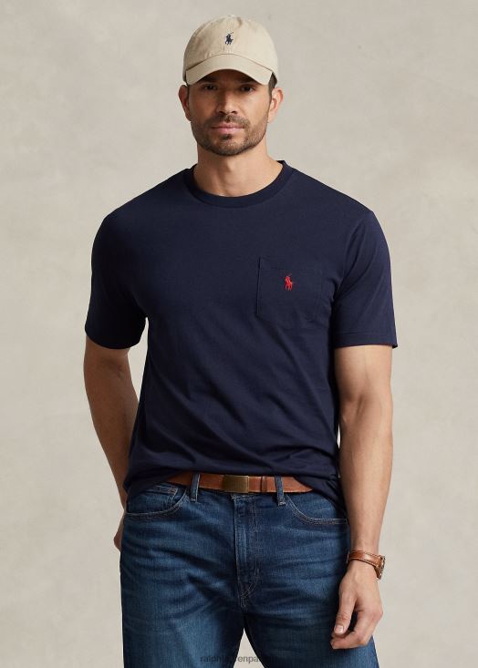 t-shirt à poche en jersey 46T60T1853 Hommes Ralph Lauren nouvelle encre