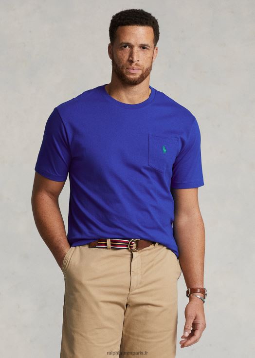 t-shirt à poche en jersey 46T60T1855 Hommes Ralph Lauren étoile saphir