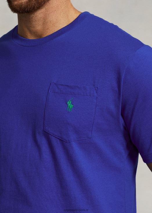 t-shirt à poche en jersey 46T60T1855 Hommes Ralph Lauren étoile saphir