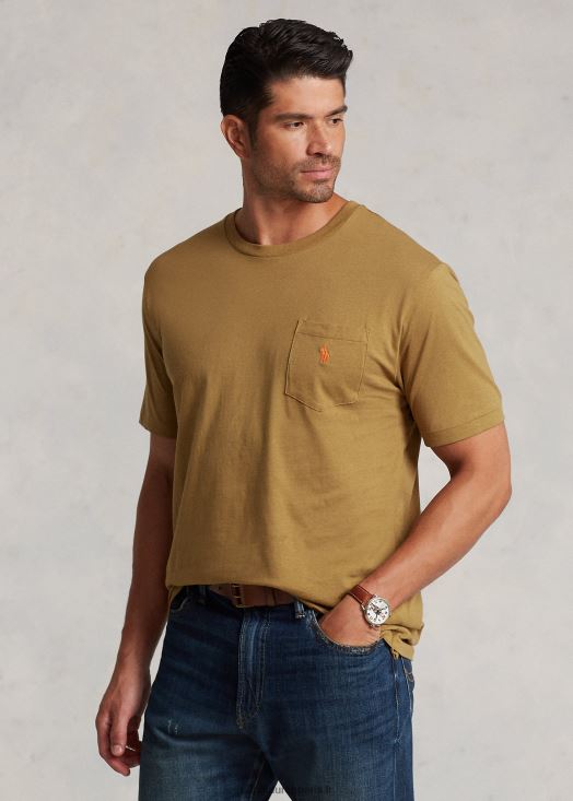t-shirt à poche en jersey 46T60T1857 Hommes Ralph Lauren surf de sable