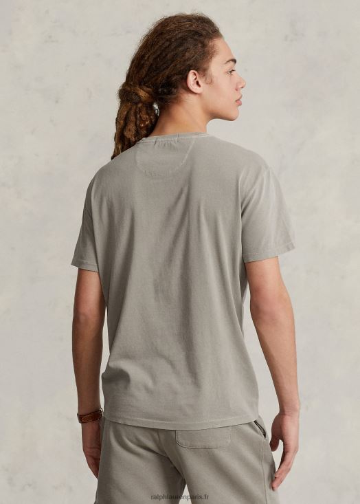 t-shirt à poche en jersey coupe classique 46T60T418 Hommes Ralph Lauren brouillard gris