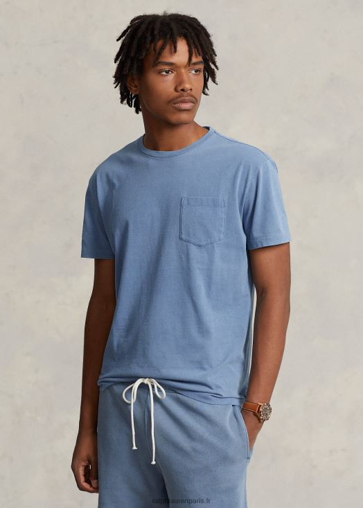 t-shirt à poche en jersey coupe classique 46T60T420 Hommes Ralph Lauren marine