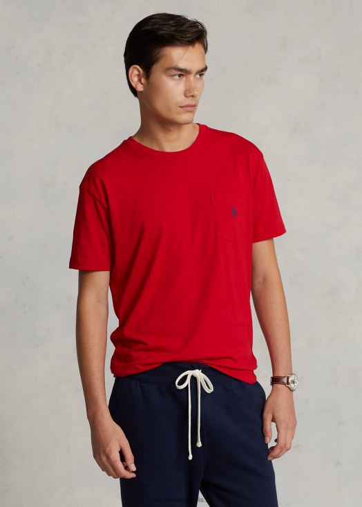 t-shirt à poche en jersey - toutes coupes 46T60T241 Hommes Ralph Lauren rl2000 rouge