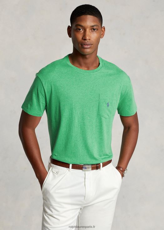 t-shirt à poche en jersey - toutes coupes 46T60T242 Hommes Ralph Lauren bruyère vert palmier