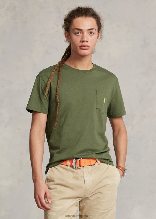 t-shirt à poche en jersey - toutes coupes 46T60T243 Hommes Ralph Lauren sauge noire