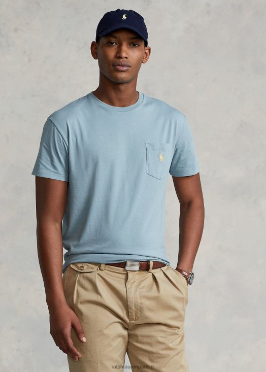 t-shirt à poche en jersey - toutes coupes 46T60T244 Hommes Ralph Lauren note bleue
