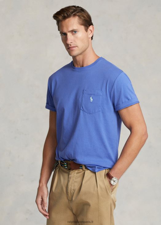 t-shirt à poche en jersey - toutes coupes 46T60T245 Hommes Ralph Lauren bleu