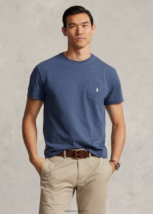 t-shirt à poche en jersey - toutes coupes 46T60T246 Hommes Ralph Lauren derby bleu chiné