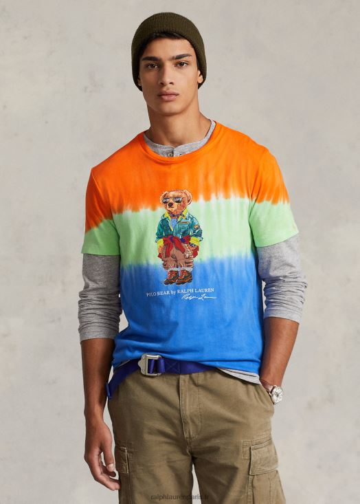 t-shirt polo à imprimé tie-dye coupe classique 46T60T706 Hommes Ralph Lauren étoile saphir