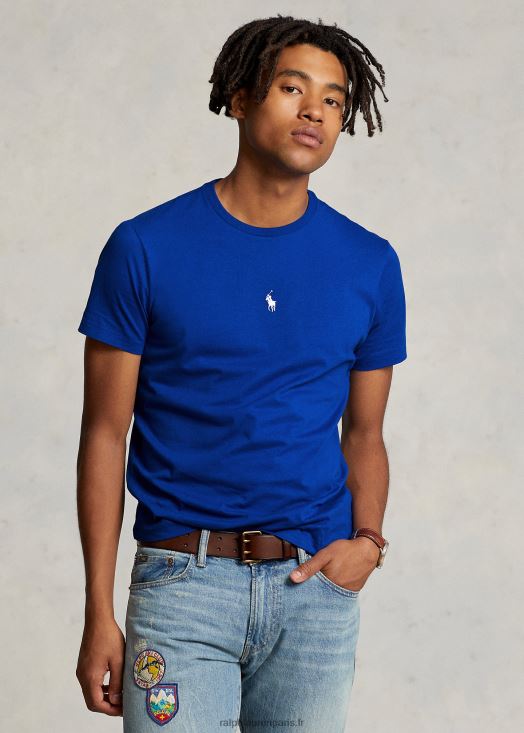 t-shirt ras du cou en jersey coupe slim personnalisé 46T60T460 Hommes Ralph Lauren étoile saphir