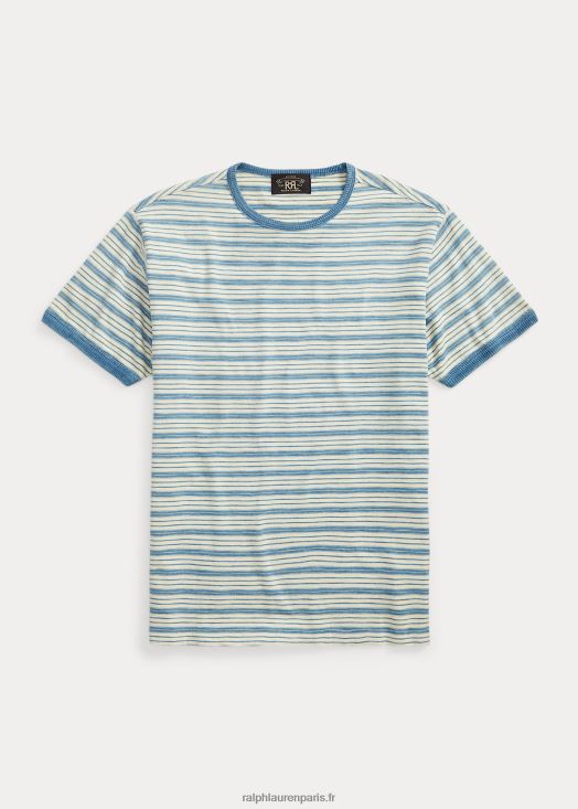 t-shirt à rayures en jersey 46T60T1749 Hommes Ralph Lauren indigo/crème