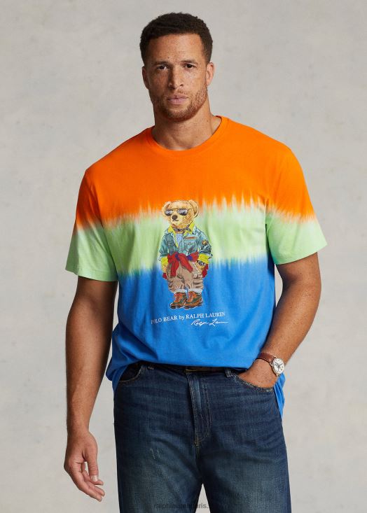 t-shirt tie-dye à ours polo 46T60T1364 Hommes Ralph Lauren ours étoile saphir