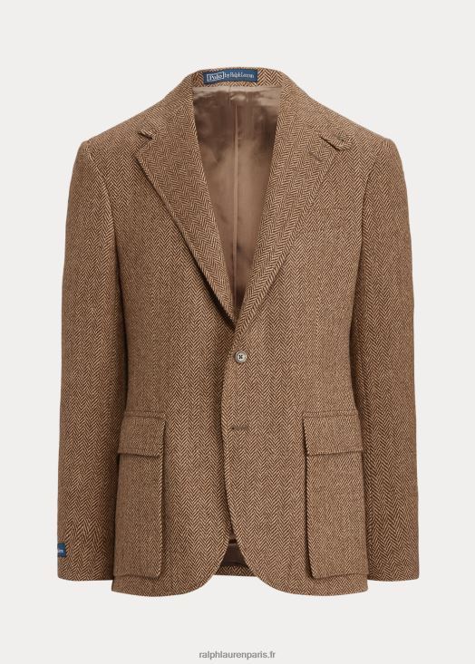 la veste à chevrons rl67 46T60T96 Hommes Ralph Lauren marron et camel