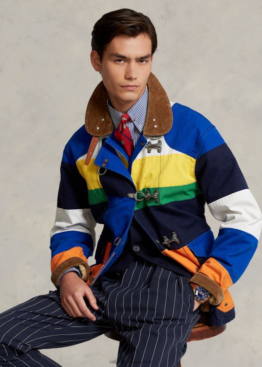 la veste patchwork cortland 46T60T1188 Hommes Ralph Lauren étoile saphir multi