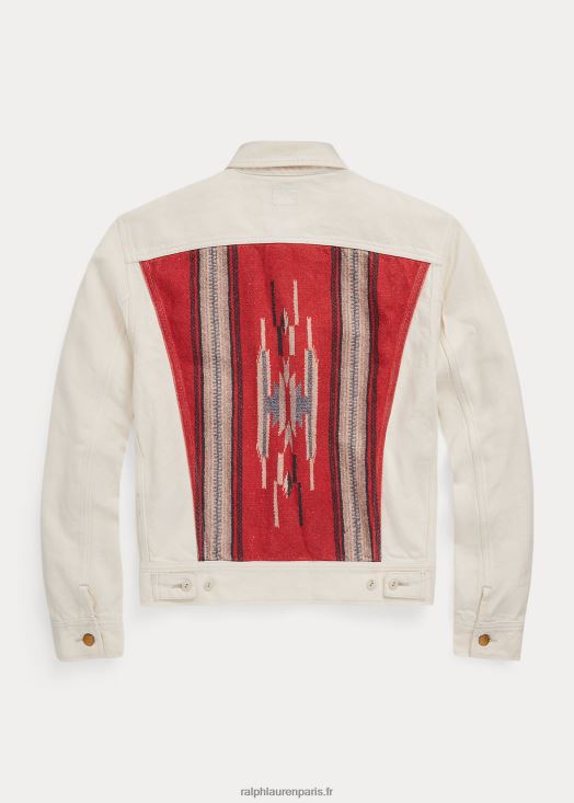 veste camionneur en denim à empiècements 46T60T8707 Hommes Ralph Lauren multi pierre