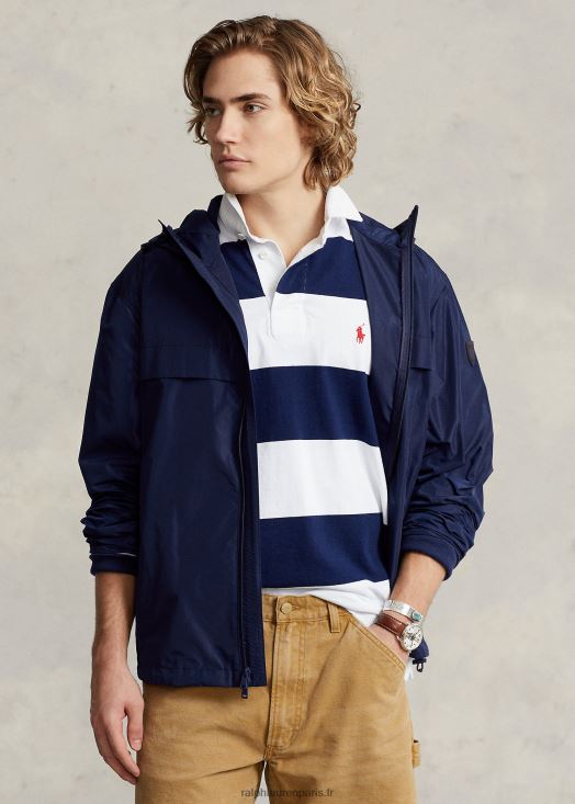 veste à capuche déperlante 46T60T8384 Hommes Ralph Lauren marine de newport