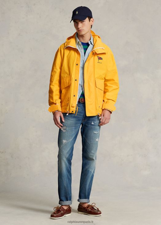 veste à capuche enduite 46T60T1280 Hommes Ralph Lauren jaune plus lisse