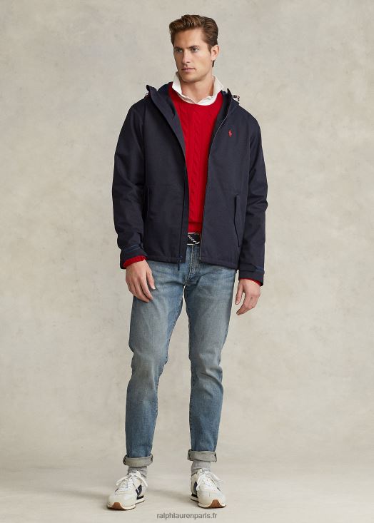 veste à capuche imperméable 46T60T1163 Hommes Ralph Lauren collection marine