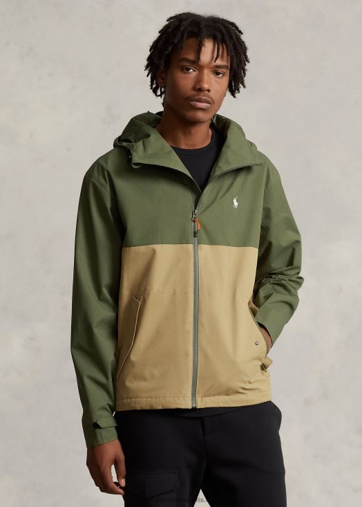 veste à capuche imperméable 46T60T1174 Hommes Ralph Lauren multi sauge noire