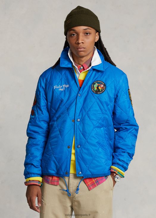 veste d'entraîneur matelassée 46T60T121 Hommes Ralph Lauren bleu dakota