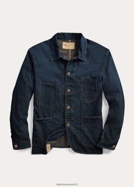 veste d'ingénieur en denim selvedge hartville 46T60T1790 Hommes Ralph Lauren lavage hartville